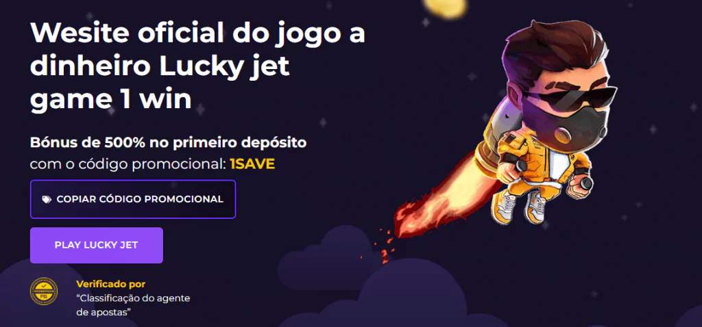 Esta é a interface do site oficial do jogo Lucky Jet